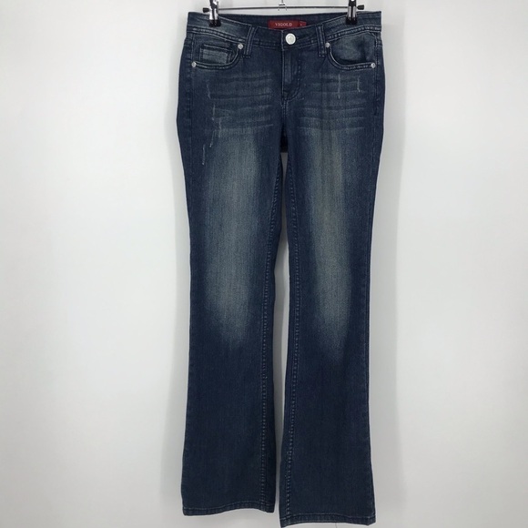 Vigold Button Flap Embroidered Pocket BootCut Jean👖 - Picture 2 of 10